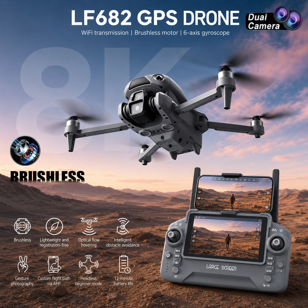 Novo Drone LF682 com Câmera Du - Drone Kit Professional avaliação e preço